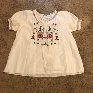 Cute Options boho shirt sleeve blouse sz L